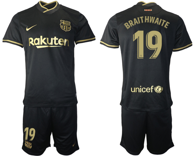 Men 2020-2021 club Barcelona away #19 black Soccer Jerseys